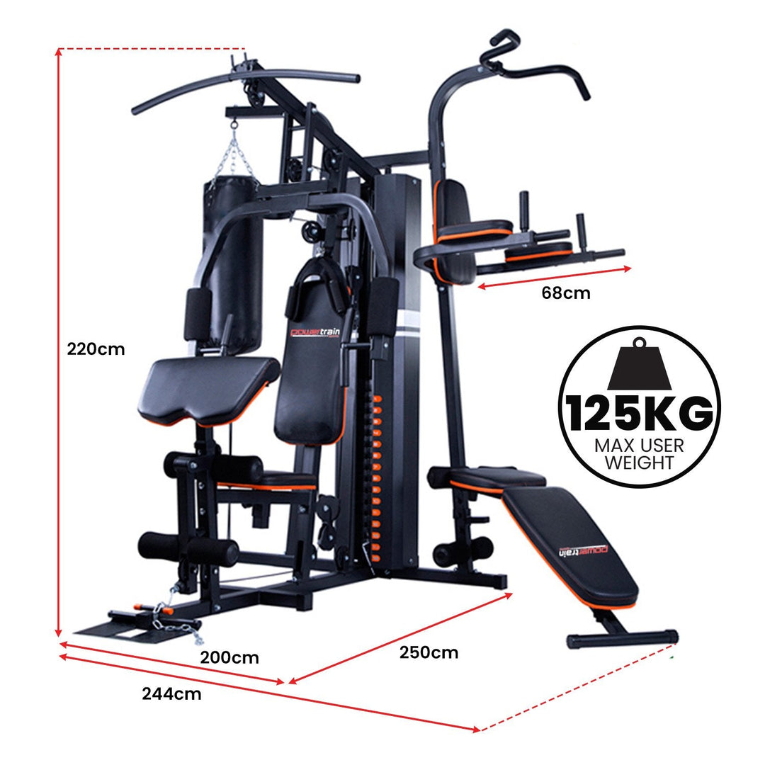 🏋️ Station de Musculation Multifonctions NNEDSZ | 68kg + Sac de Frappe | Home Gym Complet